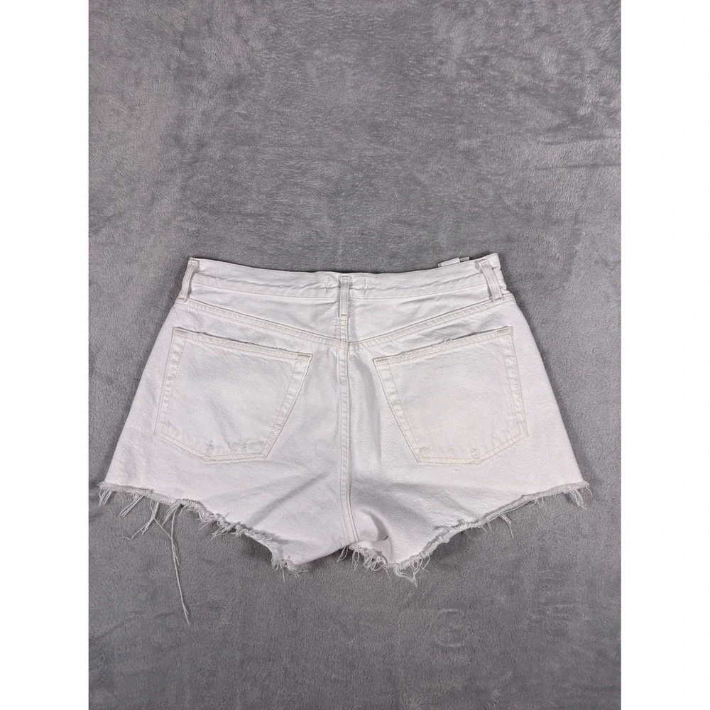 Agolde Shorts Parker high Rise Womens Size 29 White Frayed Shorts